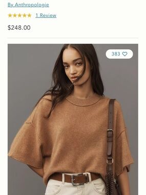 Anthropologie Brown Crewneck Sweater